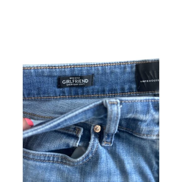 WHITE HOUSE BLACK MARKET Mid Rise Girlfriend Soft Jeans Size 4 - Picture 9 of 11
